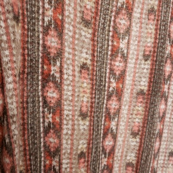 Maurices New Womens Soft Thin Open Knit Aztec Long Sleeve Tunic Sweater Small - Picture 5 of 8